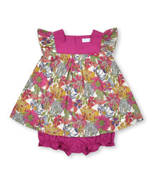 Tartine et Chocolat（タルティーヌエショコラ）の「【日本製】【お揃い】リバティ(AngelicaGarla)タナローンブルマ付きワンピースベビー(70~90cm)（その他ベビーウェア・キッズ）」