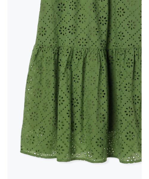 Te chichi TERRASSE（テチチテラス）の「【セットアップ可】カットワークレースティアードスカート（スカート・レディース・グリーン/ブラック/オフホワイト・F）」の20枚目の写真