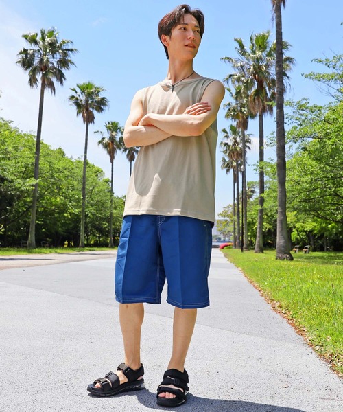 TopIsm(トップイズム)の「USAコットンドライ 吸水速乾 タンクトップ ノースリーブ(タンクトップ・メンズ・ベージュ/杢グレー/ネイビー/オフホワイト/ブラック・M/L/LL)」の9枚目の写真
