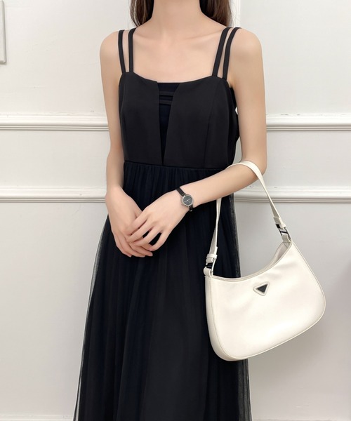 ABITOKYO(アビトーキョー)の「チュールドッキングスキッパネックキャミワンピース(ワンピース・レディース・ブラック/ベージュ・S/M/L)」の22枚目の写真