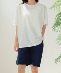 Dalfwin（ダールフィン）の「【4点セット】UPF50+　タンキニ×ゆったり半袖Tシャツ×ハーフパンツ セット水着 体型カバー UV日焼け対策（水着・レディース）」