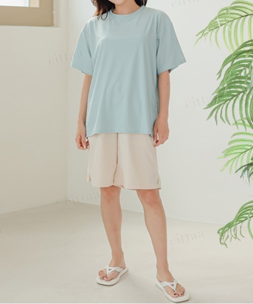 4点セット】UPF50+ タンキニ×ゆったり半袖Tシャツ×ハーフパンツ