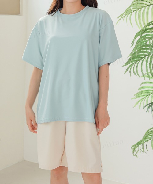4点セット】UPF50+ タンキニ×ゆったり半袖Tシャツ×ハーフパンツ