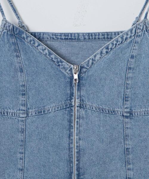 WEGO(ウィゴー)の「WEGO/デニムZIPビスチェ(キャミソール・レディース・ブラック/ブルー・FREE)」の19枚目の写真