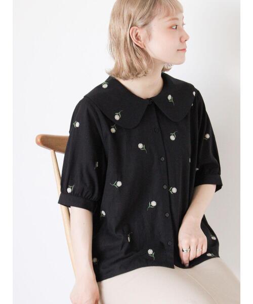 ehka sopo(エヘカソポ)の「総刺繍ブラウス(シャツ/ブラウス・レディース・オフホワイト/キナリ/ブラック・F)」の3枚目の写真
