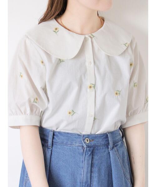 ehka sopo(エヘカソポ)の「総刺繍ブラウス(シャツ/ブラウス・レディース・オフホワイト/キナリ/ブラック・F)」の4枚目の写真