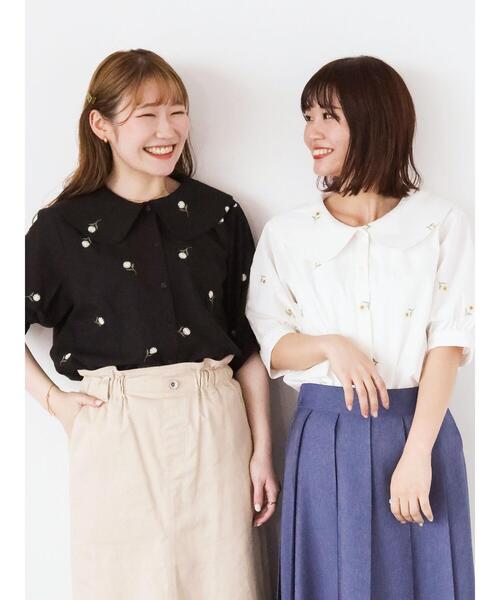 ehka sopo(エヘカソポ)の「総刺繍ブラウス(シャツ/ブラウス・レディース・オフホワイト/キナリ/ブラック・F)」の5枚目の写真