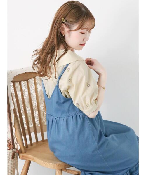 ehka sopo(エヘカソポ)の「総刺繍ブラウス(シャツ/ブラウス・レディース・オフホワイト/キナリ/ブラック・F)」の8枚目の写真