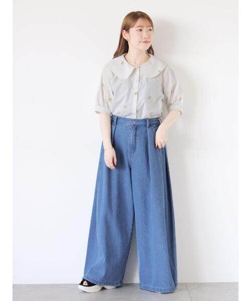 ehka sopo(エヘカソポ)の「総刺繍ブラウス(シャツ/ブラウス・レディース・オフホワイト/キナリ/ブラック・F)」の17枚目の写真