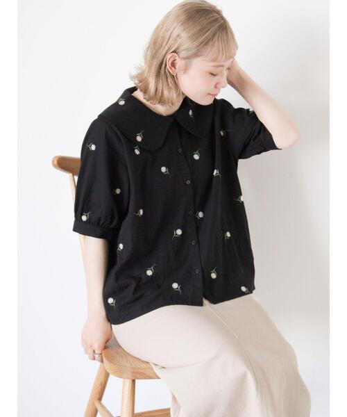 ehka sopo(エヘカソポ)の「総刺繍ブラウス(シャツ/ブラウス・レディース・オフホワイト/キナリ/ブラック・F)」の19枚目の写真