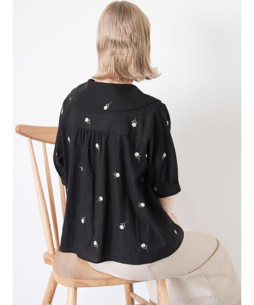 ehka sopo(エヘカソポ)の「総刺繍ブラウス(シャツ/ブラウス・レディース・オフホワイト/キナリ/ブラック・F)」の21枚目の写真