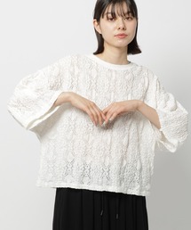 niko and... | レースジャガードシャーリングTシャツ(Tシャツ/カットソー)