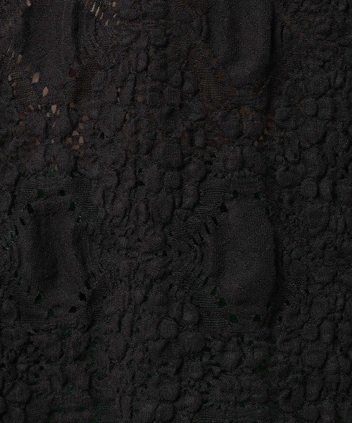 niko and...（ニコアンド）の「レースジャガードシャーリングTシャツ（Tシャツ/カットソー・レディース・ブラック/オフホワイト・TALL/SHORT）」の14枚目の写真