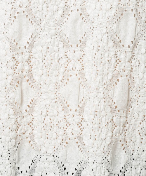 niko and...（ニコアンド）の「レースジャガードシャーリングTシャツ（Tシャツ/カットソー・レディース・ブラック/オフホワイト・TALL/SHORT）」の15枚目の写真