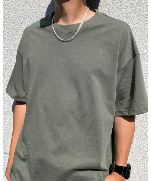 CREARE -LINO-(クレアーレリノ)の「ダメージ加工 Tシャツ/カットソー/半袖TOPS(Tシャツ/カットソー・メンズ・カーキ/オフホワイト/ブラック・MEDIUM/LARGE)」の19枚目の写真