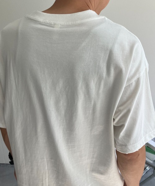 CREARE -LINO-(クレアーレリノ)の「ダメージ加工 Tシャツ/カットソー/半袖TOPS(Tシャツ/カットソー・メンズ・カーキ/オフホワイト/ブラック・MEDIUM/LARGE)」の12枚目の写真
