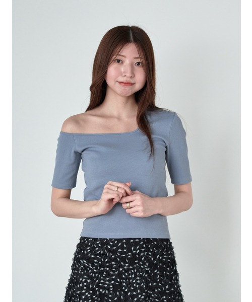 SNIDEL（スナイデル）の「アシメカットトップス（Tシャツ/カットソー