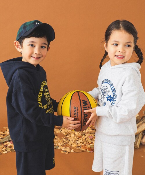 B:MING by BEAMS（ビーミングバイビームス）の「【セットアップ対応】ピザ プリント フーディー（100～140cm）（パーカー・キッズ・ネイビー/ライトグレー・130/120/110/100/140）」の10枚目の写真