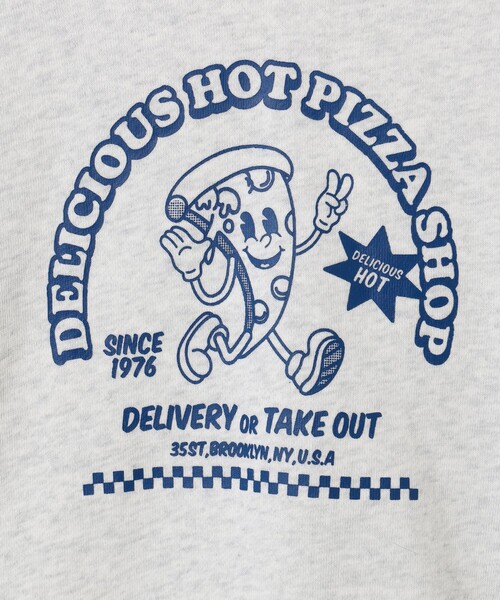 B:MING by BEAMS（ビーミングバイビームス）の「【セットアップ対応】ピザ プリント フーディー（100～140cm）（パーカー・キッズ・ネイビー/ライトグレー・130/120/110/100/140）」の19枚目の写真