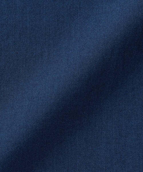 セール】婦人 綿ボイル インディゴ染め長袖ワンピース（ワンピース