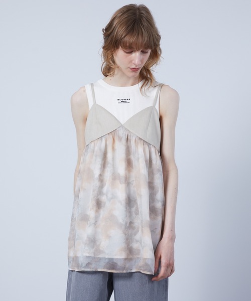 フラワービーズキャミソールチュニック MAISON SPECIAL（メゾンスペシャル）の「Flower Beads Camisole