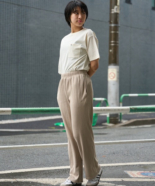 Arnold Palmer(アーノルドパーマー)の「リブ ワイド ストレート パンツ(その他パンツ・レディース・ベージュ/ブラック/チャコールグレー・S/M/L)」の17枚目の写真