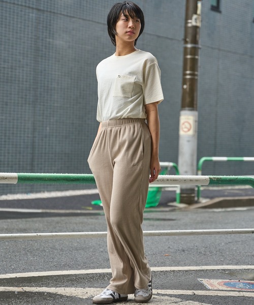 Arnold Palmer(アーノルドパーマー)の「リブ ワイド ストレート パンツ(その他パンツ・レディース・ベージュ/ブラック/チャコールグレー・S/M/L)」の18枚目の写真