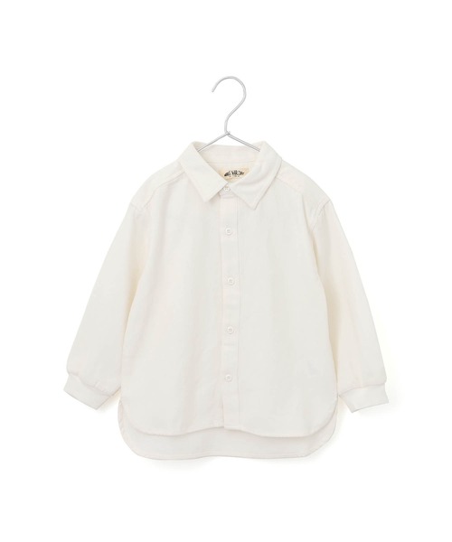 MAKE YOUR DAY(メイクユアデイ)の「無地とチェックのベーシックシャツ■80~140cm(シャツ/ブラウス・キッズ・ブラウン/レッド/ブラック/オフホワイト・80/90/100/110/120/130/140)」の2枚目の写真