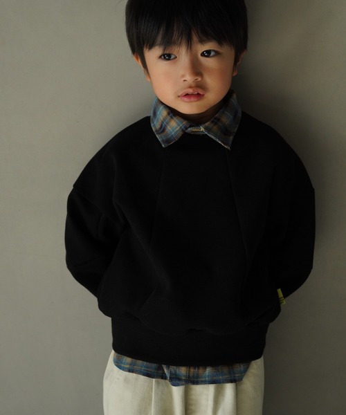 MAKE YOUR DAY(メイクユアデイ)の「無地とチェックのベーシックシャツ■80~140cm(シャツ/ブラウス・キッズ・ブラウン/レッド/ブラック/オフホワイト・80/90/100/110/120/130/140)」の19枚目の写真