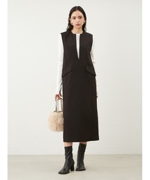 Mila Owen（ミラオーウェン）の「リブニットキーネックレイヤード