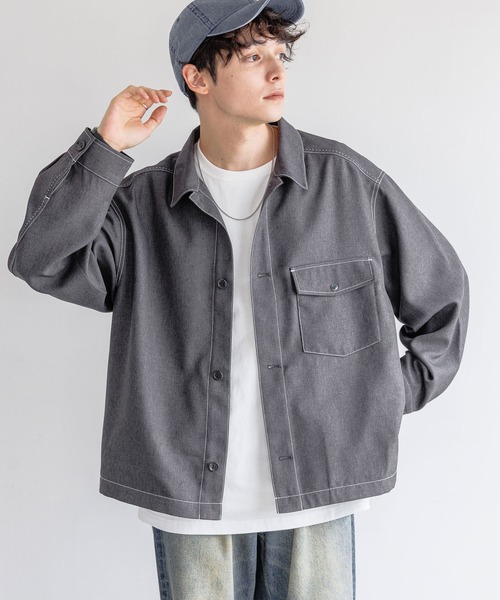 RAGEBLUE（レイジブルー）の「ステッチショートブルゾン（ブルゾン・メンズ・ブラウン/グレー/ブラック・LARGE/MEDIUM）」の11枚目の写真