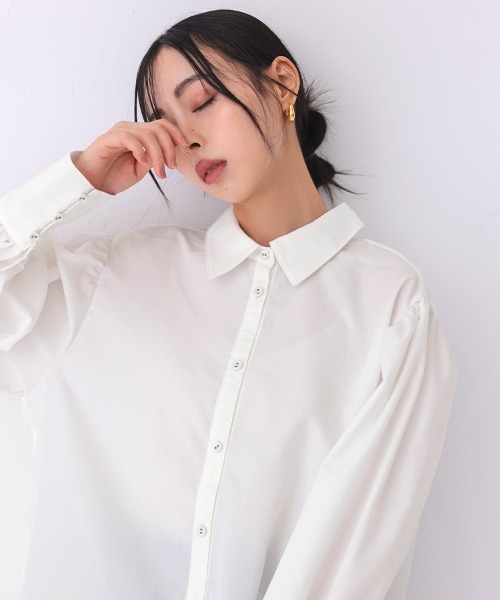 DONOBAN（ドノバン）の「2wayフラワーレースブラウス（シャツ/ブラウス・レディース・ホワイト/ネイビー・ONE）」の9枚目の写真