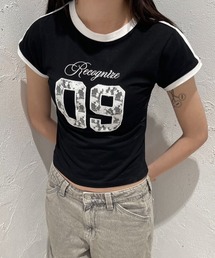 LACE NUMBERING CROP TEE/レースナンバリングクロップT