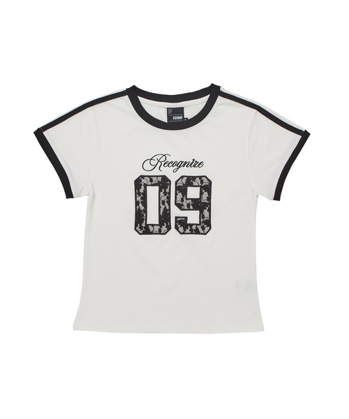 tシャツ 「ampm」レース切替ナンバリングユニホームトップス レディース M2419 ダンプリングキャラT(S ホワイト): トップス - RNA