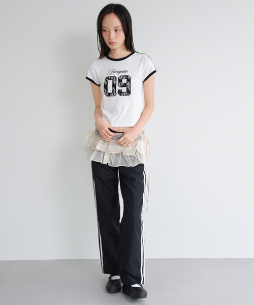 FCMM（エフシーエムエム）の「LACE NUMBERING CROP TEE/レース