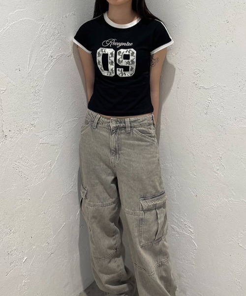 FCMM（エフシーエムエム）の「LACE NUMBERING CROP TEE/レース