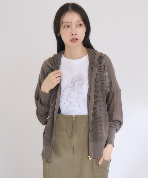 KATHARINE ROSS(キャサリンロス)の「【KATHARINE ROSS】メッシュパーカー(パーカー・レディース・ライトブルー/アイボリー/チャコールグレー・MEDIUM)」の14枚目の写真