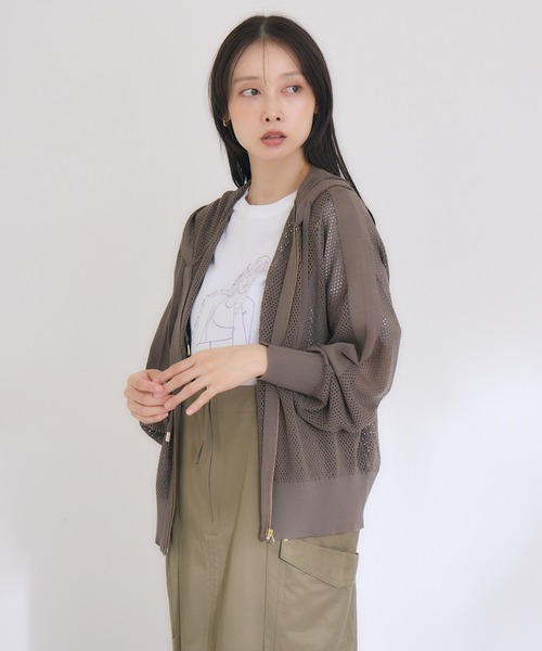 KATHARINE ROSS(キャサリンロス)の「【KATHARINE ROSS】メッシュパーカー(パーカー・レディース・ライトブルー/アイボリー/チャコールグレー・MEDIUM)」の15枚目の写真