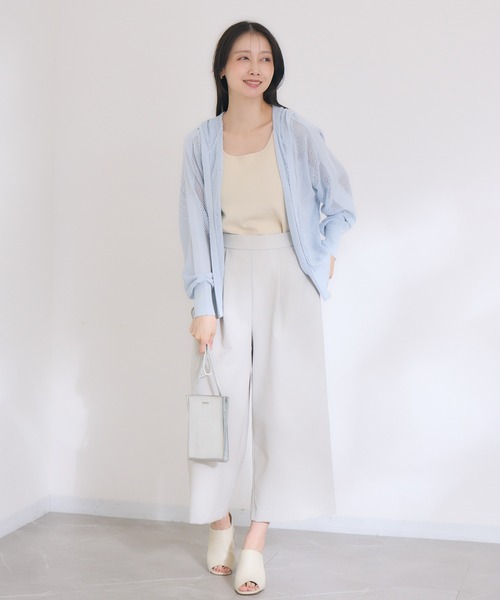 KATHARINE ROSS(キャサリンロス)の「【KATHARINE ROSS】メッシュパーカー(パーカー・レディース・ライトブルー/アイボリー/チャコールグレー・MEDIUM)」の4枚目の写真