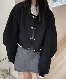 ショート丈スタジャン