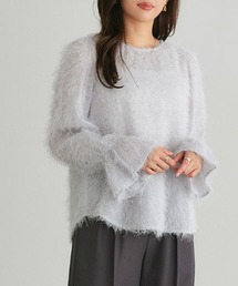 フェザーキャンディスリーブブラウス