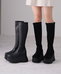 VIVIAN | 極盛り厚底ボリュームソールストレッチスニーカーロングブーツ ZOZOTOWN+オフィシャルサイト限定商品(ブーツ)