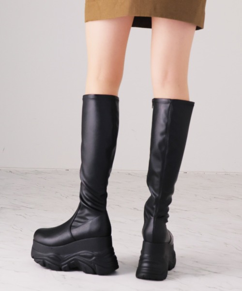 【セール】極盛り厚底ボリュームソールストレッチスニーカーロングブーツ ZOZOTOWN+オフィシャルサイト限定商品（ブーツ）｜VIVIAN（ヴィヴィアン）