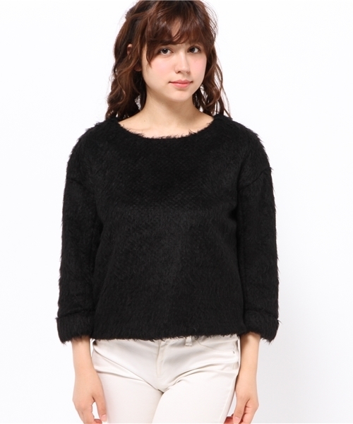 URBAN RESEARCH（アーバンリサーチ）の「UR MAPELシャギートップス（その他トップス・レディース・アイボリー/ブラック・FREE）」の5枚目の写真