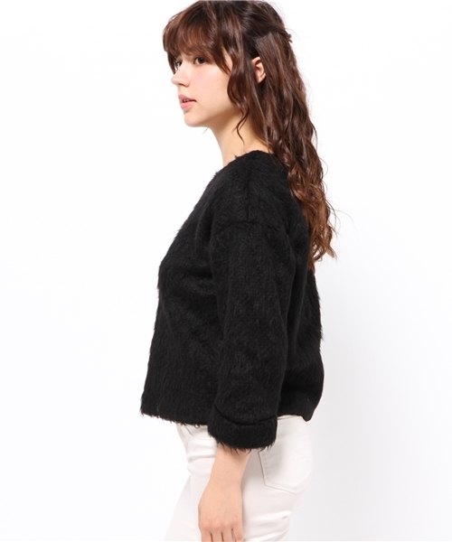 URBAN RESEARCH（アーバンリサーチ）の「UR MAPELシャギートップス（その他トップス・レディース・アイボリー/ブラック・FREE）」の6枚目の写真