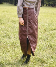 【2024FW】フェイクレザージップスカート