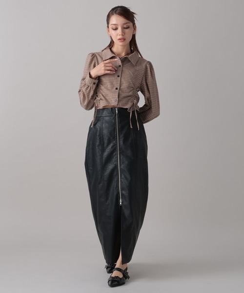 FOREVER 21(フォーエバー トゥエンティーワン)の「【2024FW】フェイクレザージップスカート(スカート・レディース・ブラウン/ブラック・SMALL/MEDIUM)」の9枚目の写真