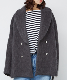 Rouge vif | モヘアシャギーピーコート(ピーコート)