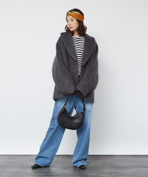 Rouge vif（ルージュヴィフ）の「モヘアシャギーピーコート（ピーコート・レディース・チャコールグレー/ネイビー・38/36）」の9枚目の写真