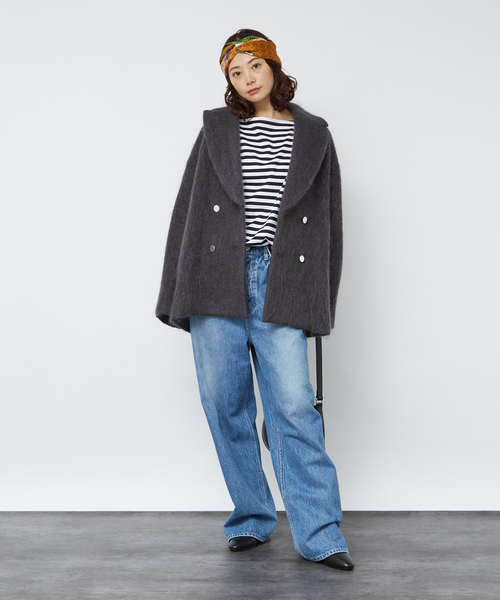 Rouge vif（ルージュヴィフ）の「モヘアシャギーピーコート（ピーコート・レディース・チャコールグレー/ネイビー・38/36）」の10枚目の写真